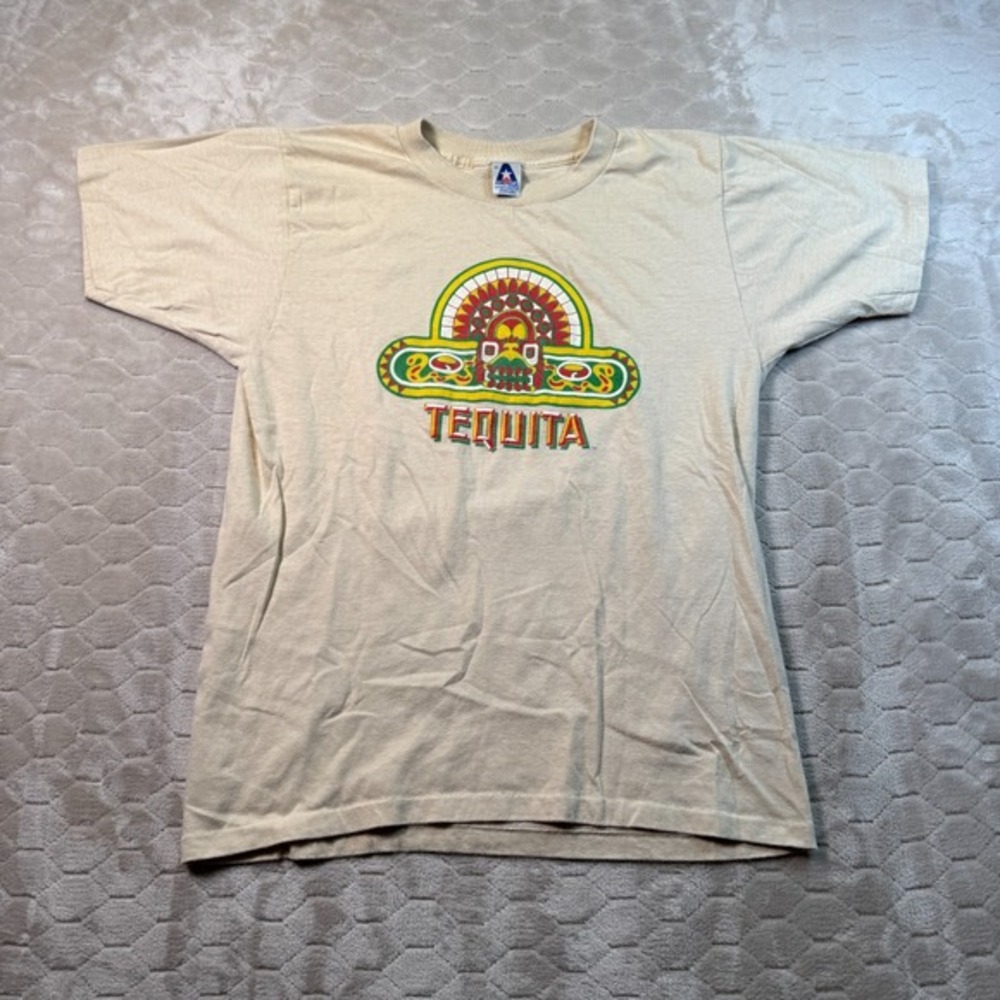 VTG 80s TEQUITA Margarita Cooler Promo Single Stich Shirt Sz XL Rare Look